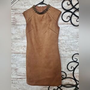 Vince Camuto Brown Studded Women's Dress